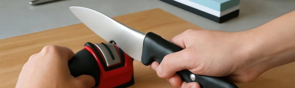 השוואה בין סכין בטוחה לסכין רגילה בכלי השחזה למשתמש הביתי