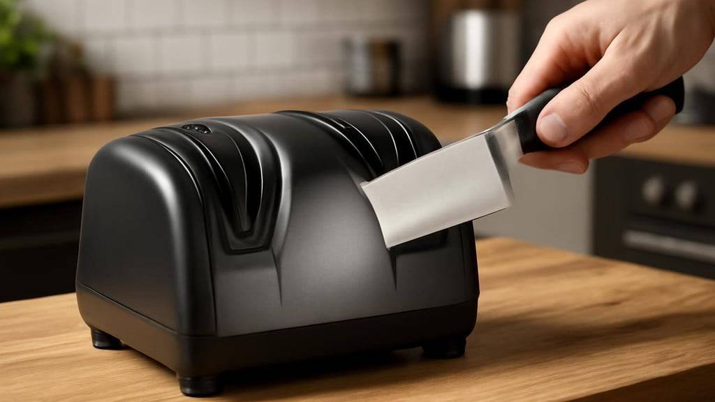 אינפוגרפיקה המציגה את התפתחות טכנולוגיית השחזת הסכינים והקדמה למשחיזים חשמליים מקצועיים